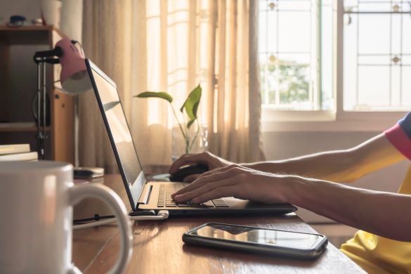 Women working from home