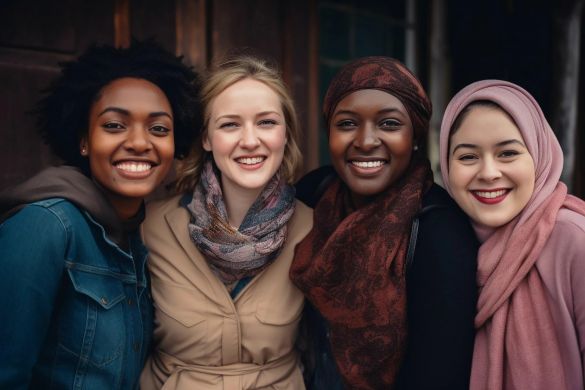 Diverse group of women